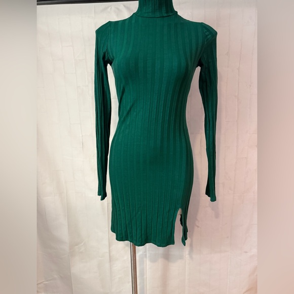 Reformation Maya Forest Green Long Sleeve Dress - Picture 3 of 8